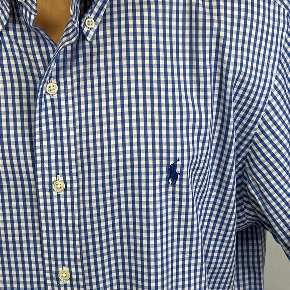 Ralph Lauren short sleeve button down collar shirt. L - Picture 4 of 7
